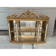 Vintage Large SYROCO Mirrored Curio Shelf #3602 Hollywood Regency Wall Hanging picture