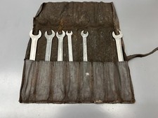 (e) VINTAGE SNAP ON BLUE POINT SUPREME 6pc SAE TAPPET WRENCH SET W ROLL - USA picture