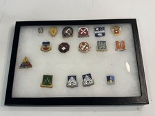 Mixed 16 Vintage US Military Insignia Pins/Badges/Ranks US Army Infantry Armor picture