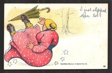 J S Ogilvie I Just Slipped Down To Lady Falls Antique Undivided c.1905 Postcard picture