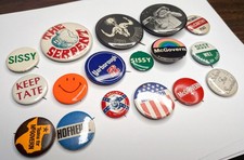 Lot of 17 rare vintage early 1970's Texas Badges and Buttons picture