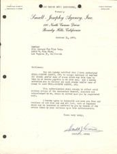 HAROLD J. STONE - DOCUMENT SIGNED 10/31/1960 picture