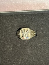Vintage FOE Fraternal Order of Eagles Sterling Ring Reese Corp R - Size 11 1/2 picture