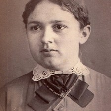 c1880s Lancaster, PA CDV Photo John W Hubley Victorian Girl Lace Collar Neck Bow picture