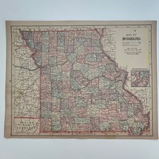 Map of Missouri and Iowa 1894 Map SV1-6 picture