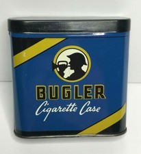 VTG BUGLER CIGARETTE CASE WITH HINGED LID TIN BROWN & WILLIAMSON LOUISVILLE, KY  picture