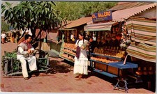 Los Angeles CA postcard OLVERA STREET MARKET SCENE WITH PEOPLE s/06 AN8119 picture