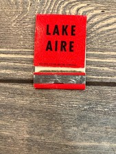 LAKE AIRE Waukegan Zion Kenosha Area Vintage Map Ad Matchbook picture
