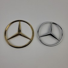 Mercedes Benz Trunk Star Emblems Gold and Silver 3.5