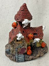 Vintage K's Collection Resin Figurine Halloween Haunted House Ghosts & Pumpkins picture