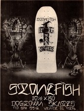 1986 STONEFISH SKATES Print Ad • DOGTOWN Venice Skateboard 1980s KA.14 picture