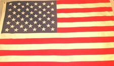 Vintage United States 50 Star Flag 34x56 Patriotic Symbol July 4 1960 First Flag picture