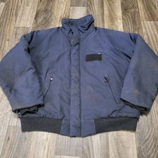 Military Jacket Mens XL Regular Blue Cold Weather Shipboard Fire Resistant FR picture