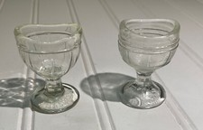 Glass Eyewash Cup Set of 2 Clear Paneled picture