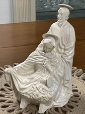 Vintage 1962 Atlantic Mold Holy Family Nativity Ivory Ceramic Figurine picture