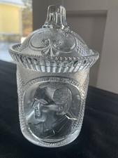 Atq EAPG 1896 William McKinley Campaign Glass Mug/Lid 
