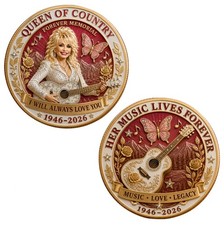 Queen of Country Music Challenge Coin Dolly Parton Memorial Commemorative Medal picture