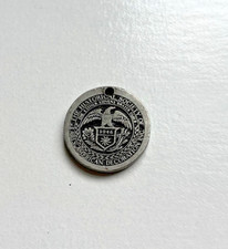 Vintage Historical Society Early American Decoration Inc Silver Charm 1946 picture