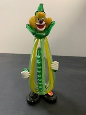Vintage Murano Glass Clown Figurine. Hand Blown Glass. 1960-1969. picture