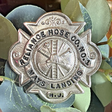 VTG Obsolete Mays Landing New Jersey NJ Reliance Hose Co. No. 1 Firefighter Pin picture