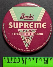 Vintage Bucki Supreme Typewriter Ribbon Pocket Mirror  picture