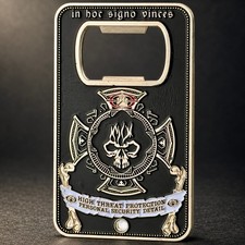 Rare Blackwater Worldwide WPPS High Threat PSD Challenge Coin Bottle Opener picture