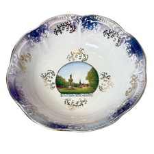 NEWPORT NH NEW HAMPSHIRE ANTIQUE Souvenir BAPTIST CHURCH Porcelain TRINKET DISH picture