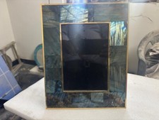 Glowing Labradorite Stone Picture Frame, Photo Size 5