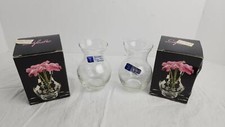 Stylesetter St Paulo Hand Cut Mouth Blown Crystal Bud Vase (214412) Set of 2 picture
