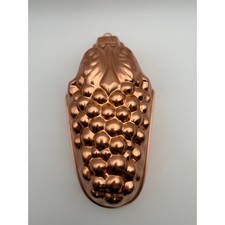 Vintage Copper Grape Cluster Gelatin Cake Mold Wall Hanging Decor H066 picture