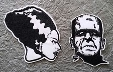 Classic  PATCHES Bride of Frankenstein & Karloff  Monster Universal  Horror  picture