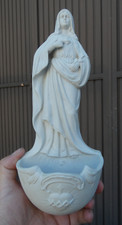 German scheibe alsbach white bisque porcelain Holy water font marked picture