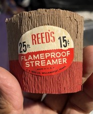 1950s-60s Reed’s Christmas Streamers/Crepe Paper, New Old Stock 22 Rolls picture