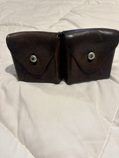Vintage leather Swiss Schmidt/Reuben/K 31 double Ammo pouch 1938 WW2 picture