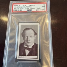 1915 Winston Churchill Card PSA 7 Only One Higher picture