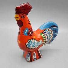 Vintage Nils Olsson Dala Rooster Wooden Folk Art Painted Tupp Sweden Nusnas picture