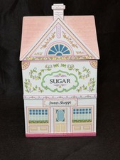 Vintage 1990 Lenox Village Sugar Canister Sweet Shoppe Lid Spice Village Chipped picture