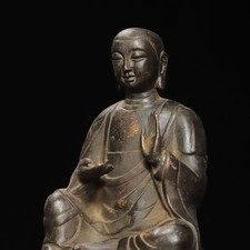 Old Tibetan Buddhism Bronze Statue 8.6