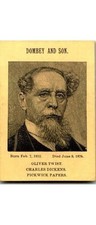 Charles Dickens Card Dombey Oliver Twist Pickwick ~1900s Victorian Portrait picture