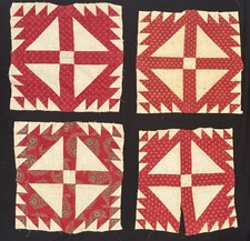 Antique 1840 Pine Tree Quilt Blocks picture