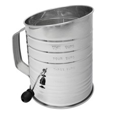 Norpro 5-Cup Stainless Steel Crank Flour Sifter picture