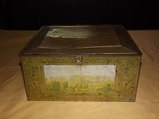VINTAGE BEECH-NUT CANAJOHARIE NY MOHAWK VALLEY OLD VAN ALSTYNE HOUSE TIN picture