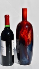 Tall Royal Doulton FLAMBE VEINED Vase Bottle Shape 34cm #1617 picture