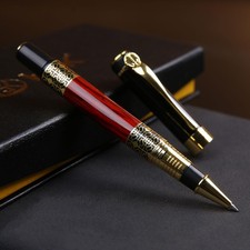 Luxury Ballpoint Black-Ink Pen Set Black Refill | Retro Gift Pen for Men & Women picture