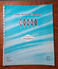 1960's John Sexton Menu Menus Inside Layout Suggestions Booklet JRR22 picture