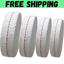 4 Rolls Oil Lamp Wick 1/2, 3/4, 7/8 Inch Flat Cotton Wick 6.5 Ft/roll Red Stitch picture