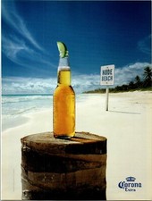 2004 • CORONA BEER print ad • Vintage Nude Beach Y2K ADV-52 picture