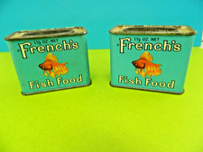Vintage French's Fish Food Cans Lot (2) picture