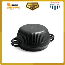 Tramontina 2 Piece Enameled Cast Iron Multipurpose Bread Oven Flip Design Black picture