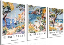 WARTHZ Henri Matisse Beach Wall Art Vintage Coastal Landscape Wall Decor picture
